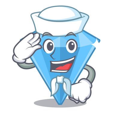 Denizci safir taşlar karakter izole