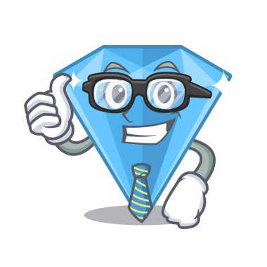 Karikatür şeklinde işadamı safir taşlar