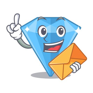 Çizgi film şeklinde safir mücevherlerle.