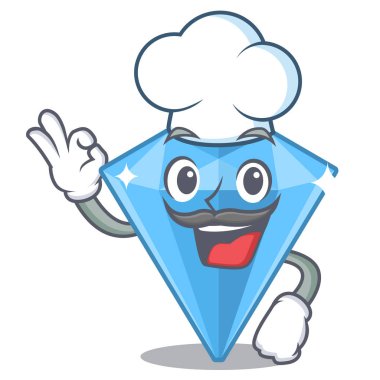 Karikatür şeklinde Şef safir taşlar