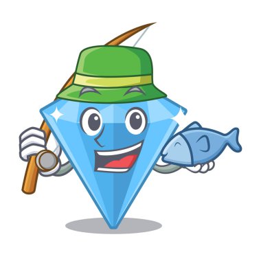 Bir maskot kutusunda Balıkçılık safir mücevher