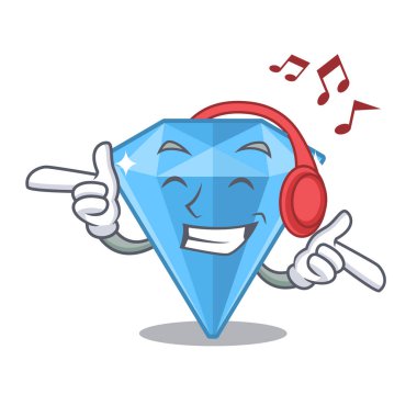 Bir maskot kutusunda müzik safir mücevher dinleme