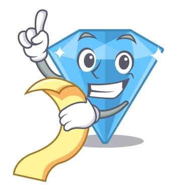 Maskot kutusundaki safir taşıyla.