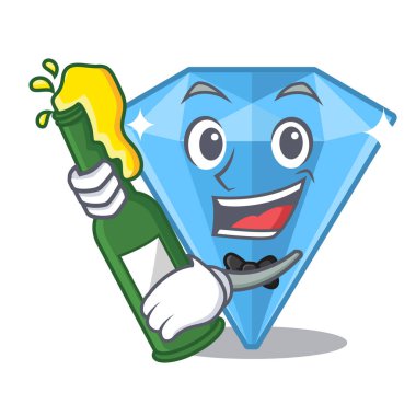 Çizgi film çantasındaki bira safiri mücevherlerle