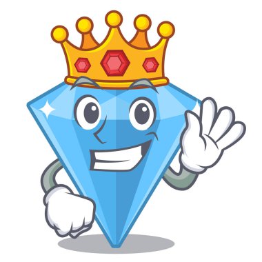 Bir karikatür çantası kral safir taşlar