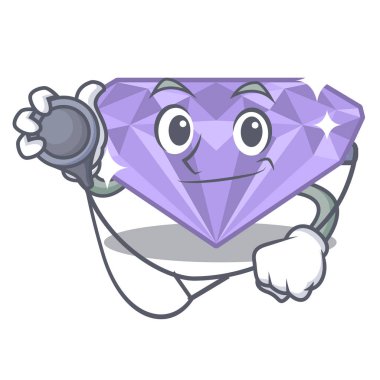 Maskot kutusunda Doktor menekşe elmas