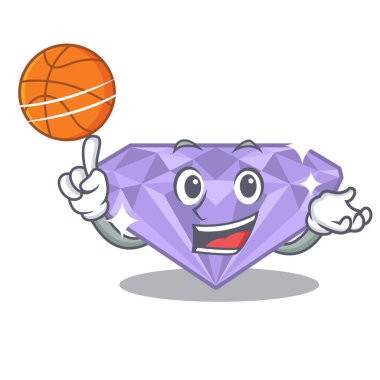 Maskot kutusunda basketbol menekşeli elmasla