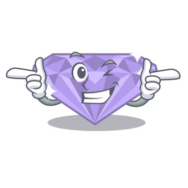 Karakterle izole edilmiş mor elmaslar