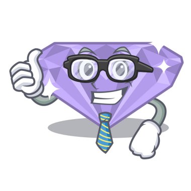 İşadamı menekşe elmas karakteri ile izole