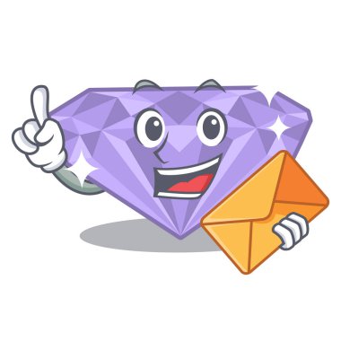 Karakterle izole edilmiş mor elmasla