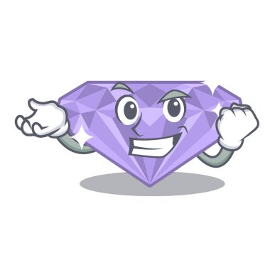 Başarılı mor elmas karakteri ile izole