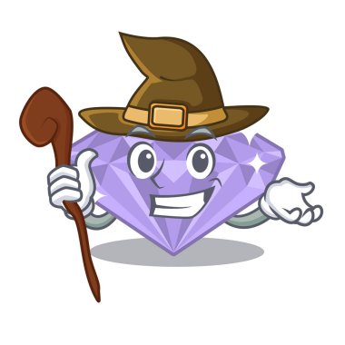 Cadı menekşe elması karikatür çantasında