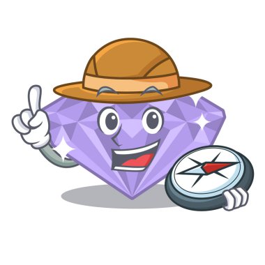 Bir karikatür çantası kaşif mor elmas