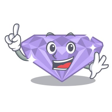 Karikatür kutusunda parmak menekşe elmas