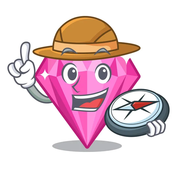 Maskot şeklinde Explorer pembe elmas