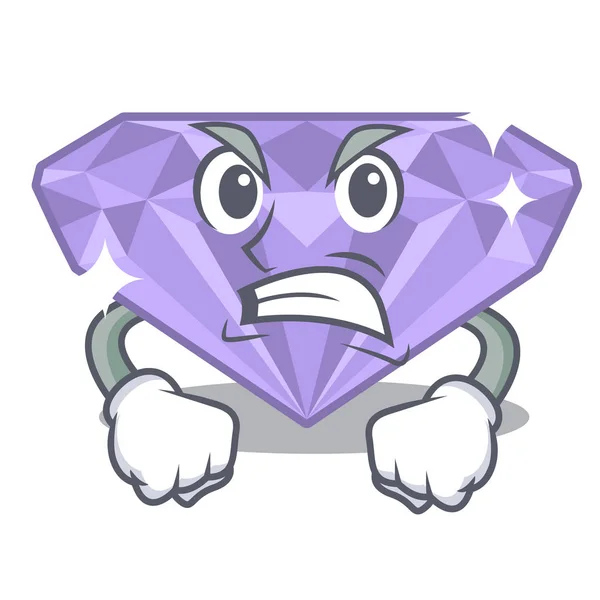 漫画のバッグに怒っているバイオレットダイヤモンド — ストックベクタ