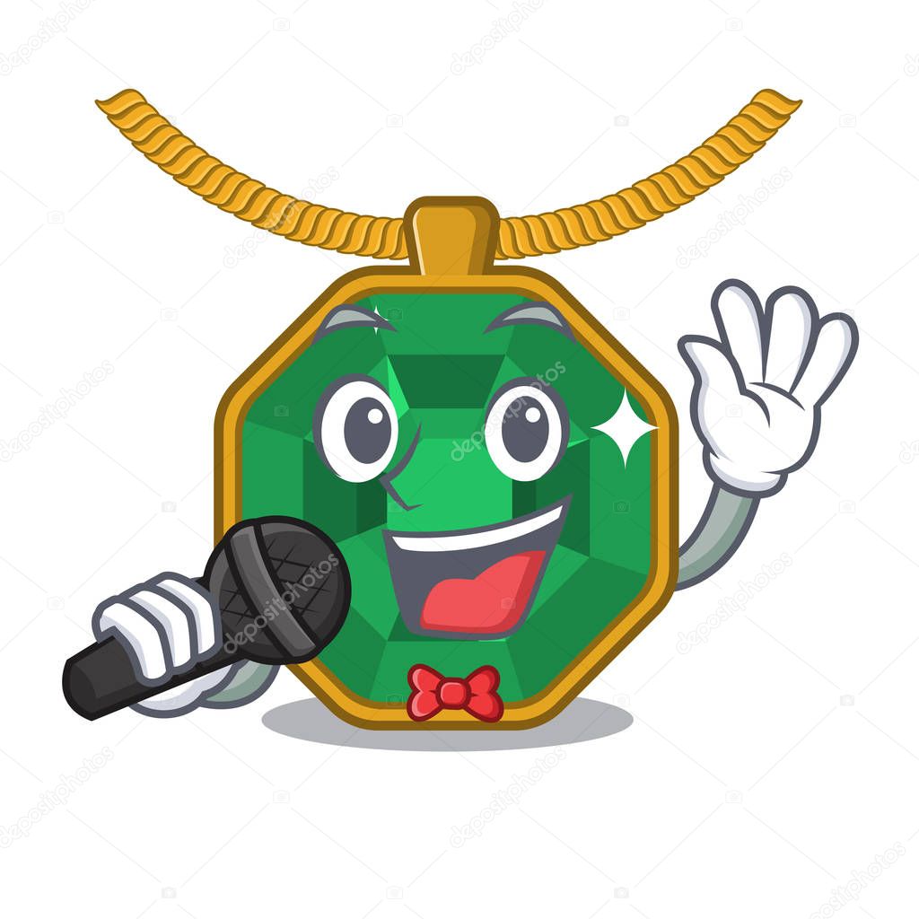 Singing peridot jewelry in the shape character