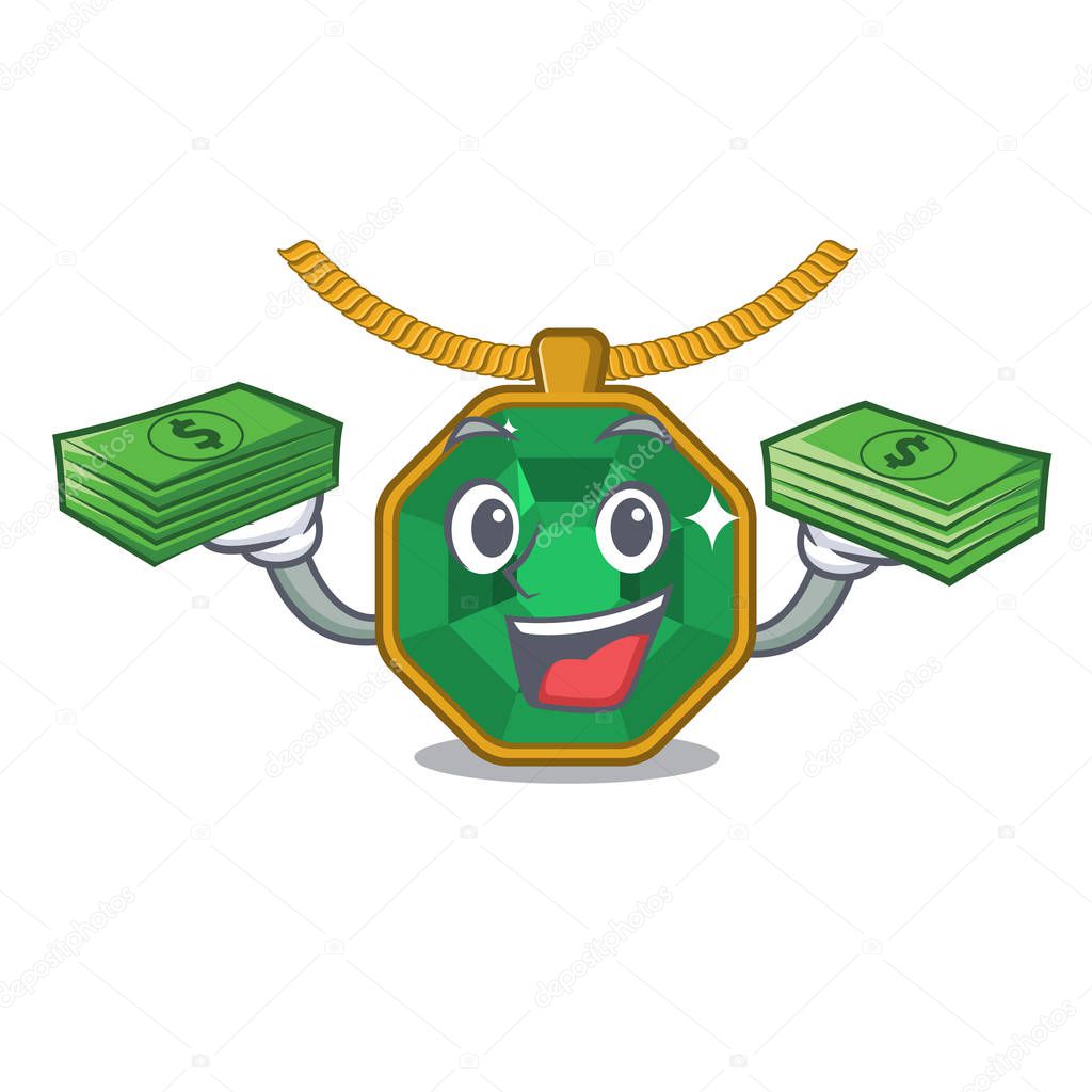 With money bag peridot jewelry in the shape character
