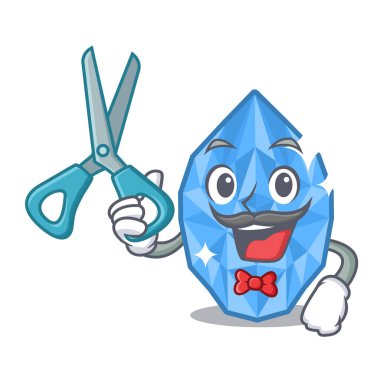 Bir karikatür kutusunda Berber akuamarin mücevher