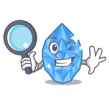 Karakter şeklinde Dedektif aquamarine gem