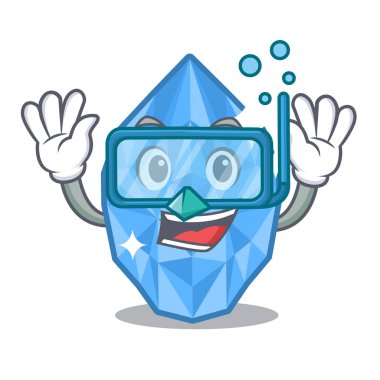 Karakter şeklinde dalış akuamarin gem