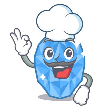 Karakter şeklinde Şef akuamarin gem