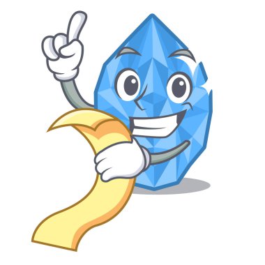 Maskotla izole edilmiş akuamarin mücevheri ile