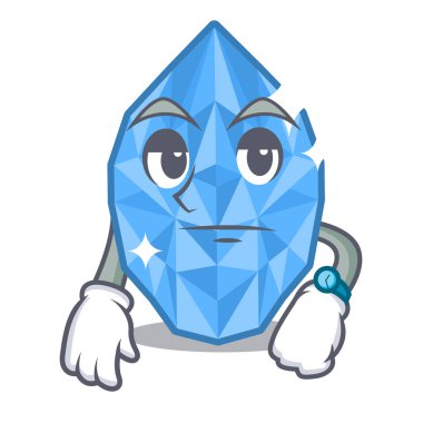 Karikatür soyunma masası nın üzerinde bekleyen akuamarin mücevher