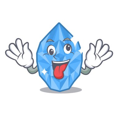 Karikatür soyunma masası üzerinde Crazy aquamarine gem