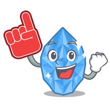 Karikatür soyunma masası nın üzerinde köpük parmak akuamarin mücevher