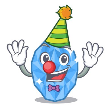 Karikatür soyunma masası nın üstünde palyaço akuamarin mücevher