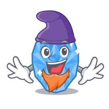 Bir karikatür kutusunda Elf akuamarin mücevher