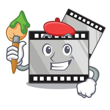 Sanatçı film stirep maskot izole