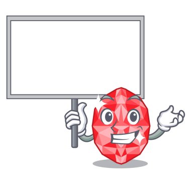 Bir karikatür kutusunda tahta yakut taşlar getirin