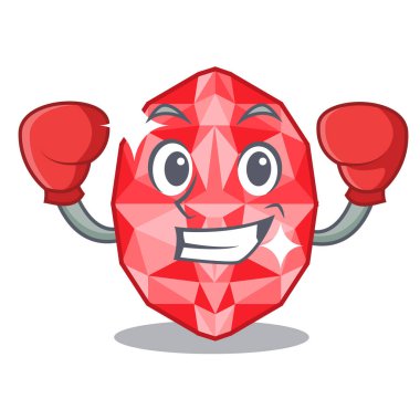 Bir karikatür kutusunda Boks yakut taşlar