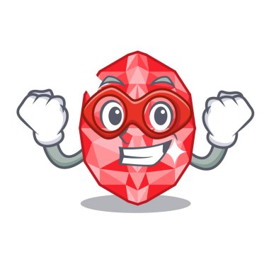 Süper kahraman yakut taşlar karakteri ile izole