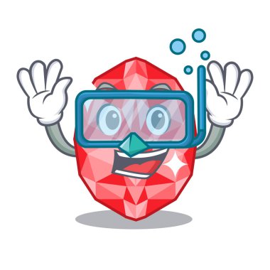 Karakter ile izole Dalış yakut taşlar