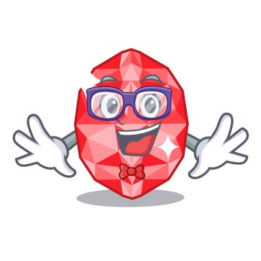 Geek yakut taşlar karakteri ile izole