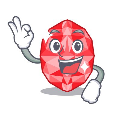 Tamam yakut taşlar karakter ile izole