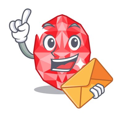 Karakterle izole edilmiş yakut mücevherlerle