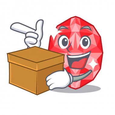 Karakterle izole edilmiş yakut mücevherlerle