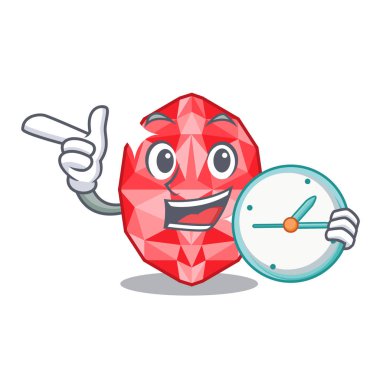 Karakterle izole edilmiş yakut mücevherlerle.