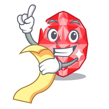 With menu ruby gems above cartoon dressing table