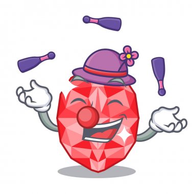 Maskot şeklinde yakut taşlar hokkabazlık