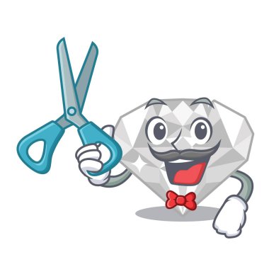 Çizgi film şeklinde Berber beyaz elmas