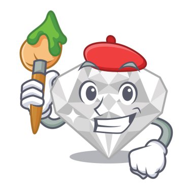 Karikatür şeklinde Sanatçı beyaz elmas