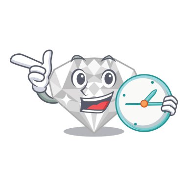 Maskot çantasındaki saat beyazı elmasla