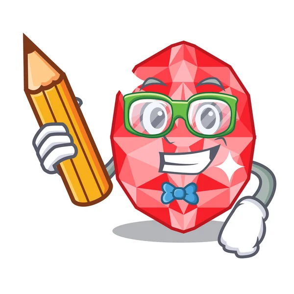 Öğrenci yakut taşlar karakteri ile izole