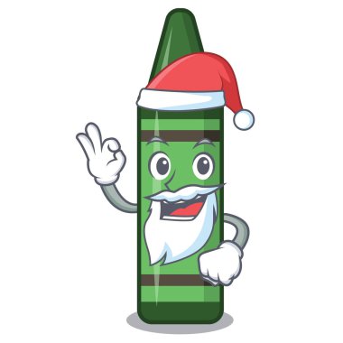 Karikatür oluklar Santa yeşil boya kalemleri