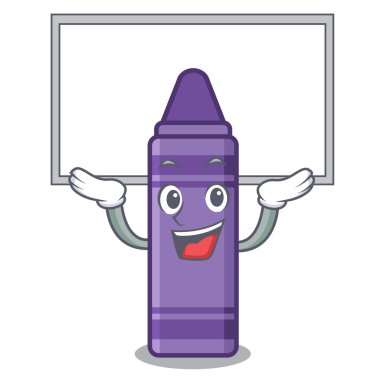 Karikatür kitap üzerinde yukarı tahta mor boya kalemi